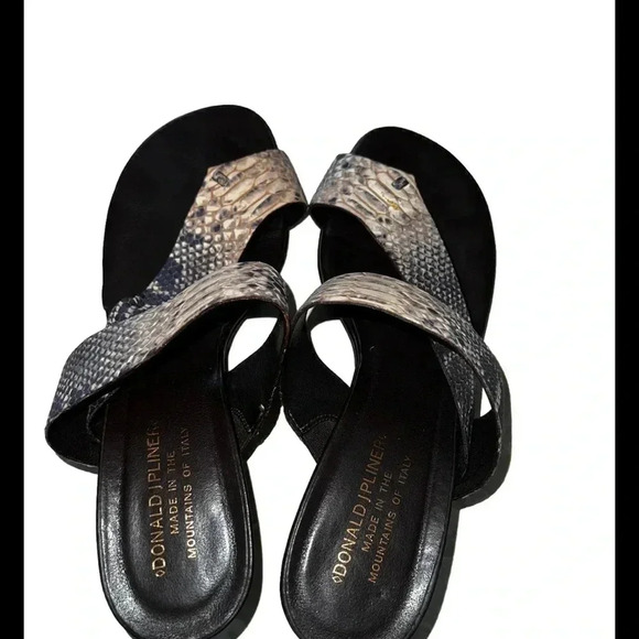 Donald J Pliner Viveca Snakeskin Leather Women's Kitten‎ Heel Size 8.5M - Picture 6 of 10